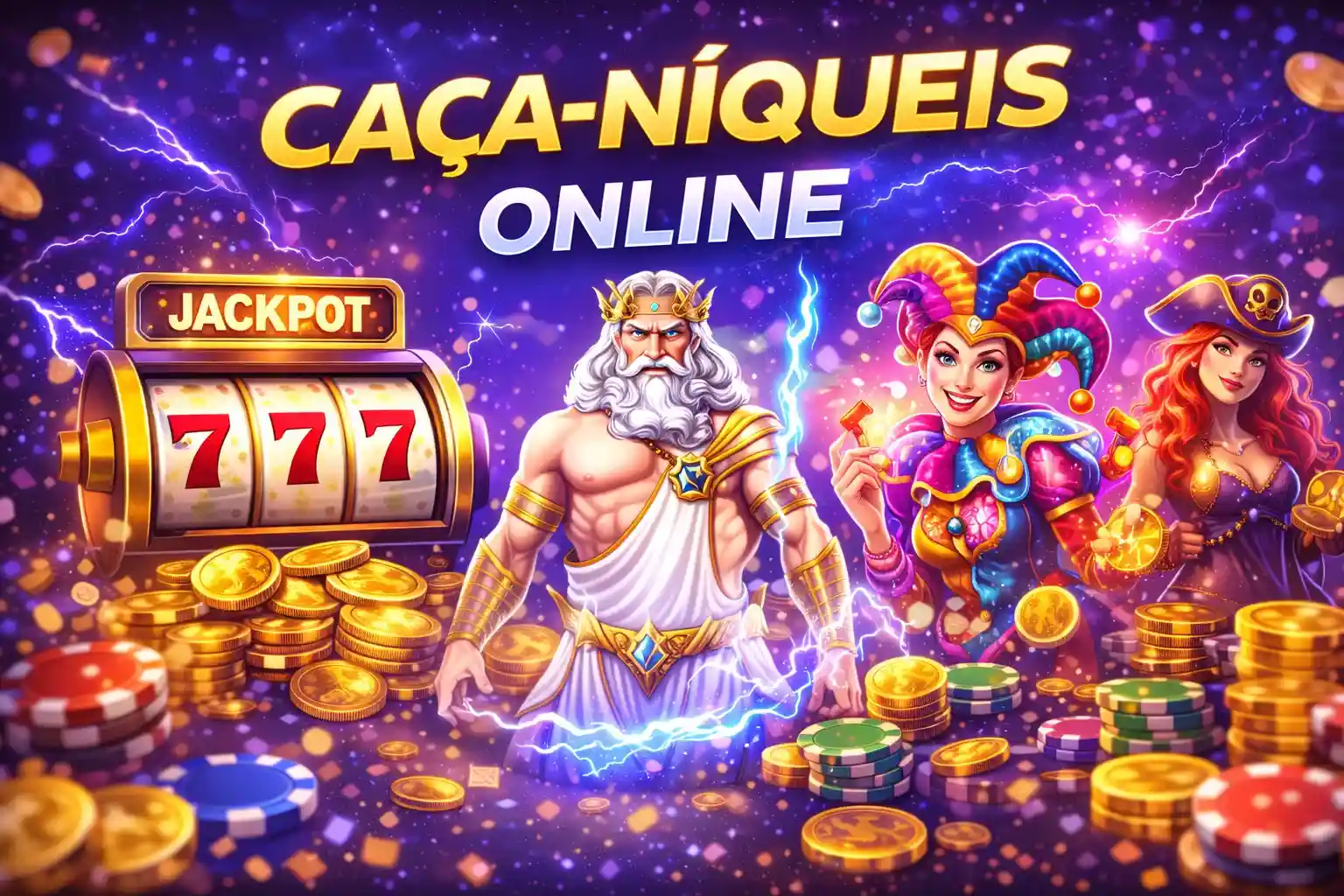 Banner de caça-níqueis online com slots populares e jackpots no Brasil